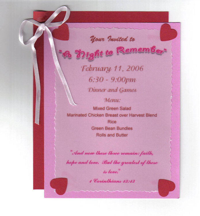 Valentine&#039;s invitation