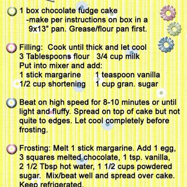 Ho Ho Cake Recipe