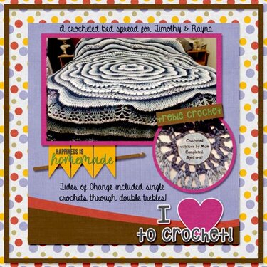 Crocheted bedspread