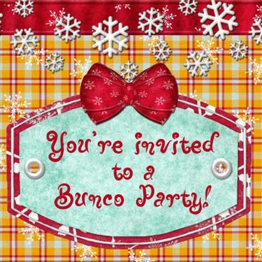 Bunco Party invitation