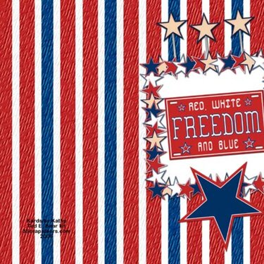 4th of July card front/inside