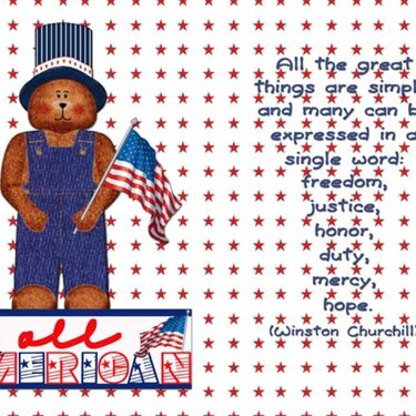 4th of July card front/inside