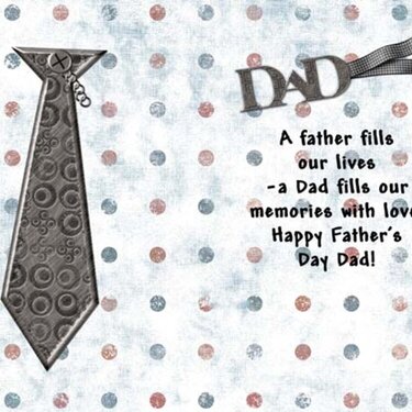 Father&#039;s Day card for dad - inside