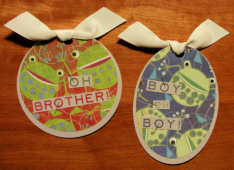 Boy and Brother tags for a tag swap