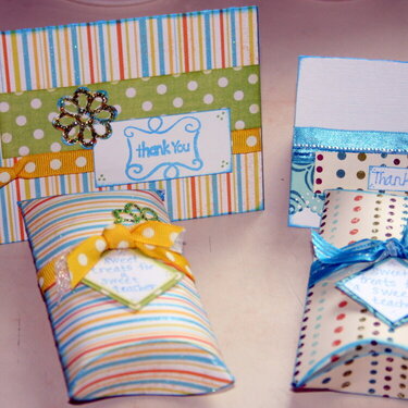 Sweet Treats Pillow Boxes and Thank you cards