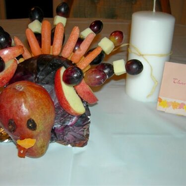 turkey fruit centerpiece