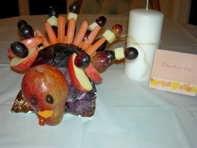 turkey fruit centerpiece