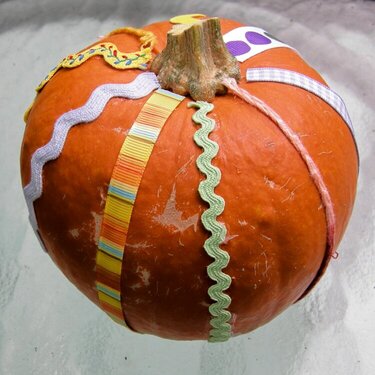Pumpkin with ribbons