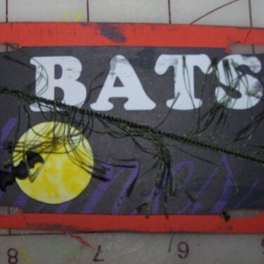 Halloween lisence plate using text paper