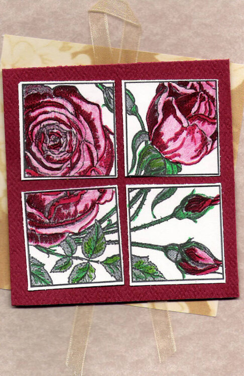 Watercolor rose window