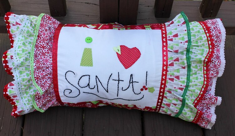 I Heart Santa Pillow