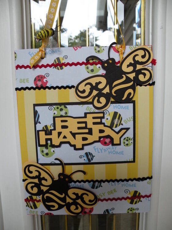 Bee Happy Door Hanger