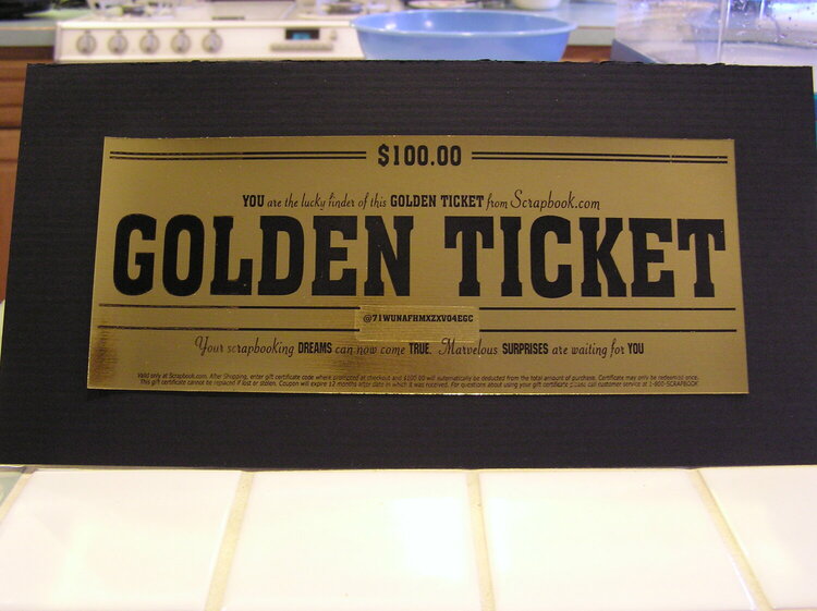 My Golden Ticket from Scrapbook.com