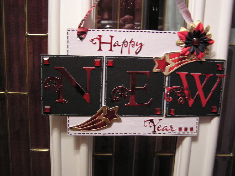 New Year Door Hanger - Red