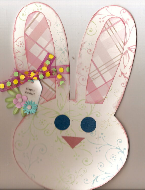 Easter Bunny Card - Pink