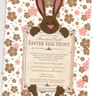 Easter Egg Hunt Card - with a different background