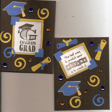 Blue/Gold Grad Cards