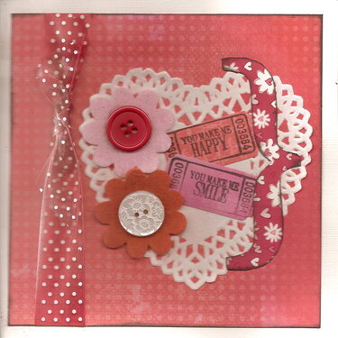 another heart doily card!