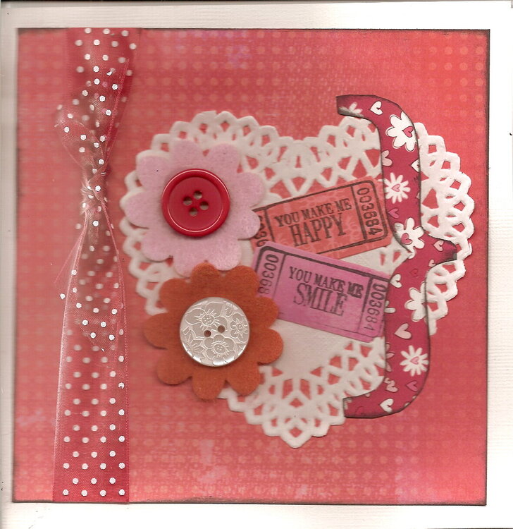 another heart doily card!
