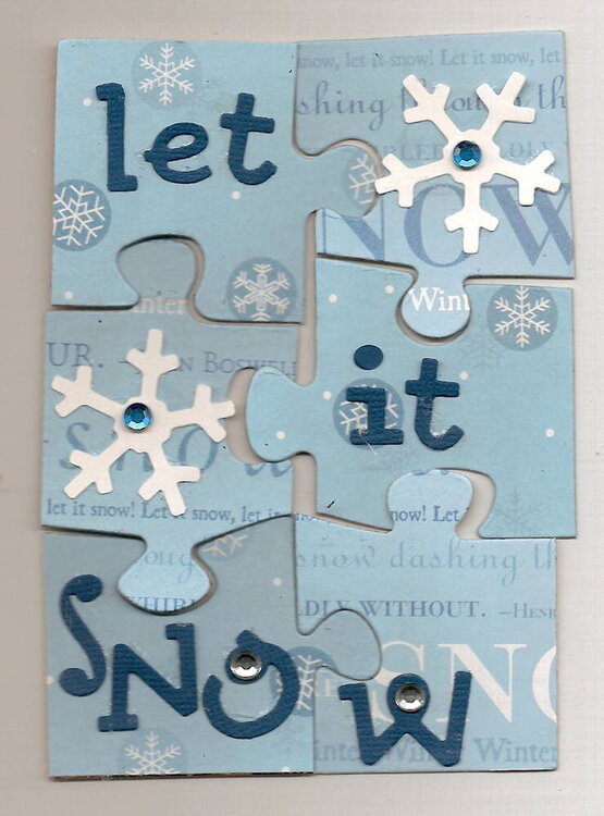snow puzzle for Let it Snow Swap Grab Bag