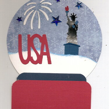 4th of July Snowglobe for summer swap