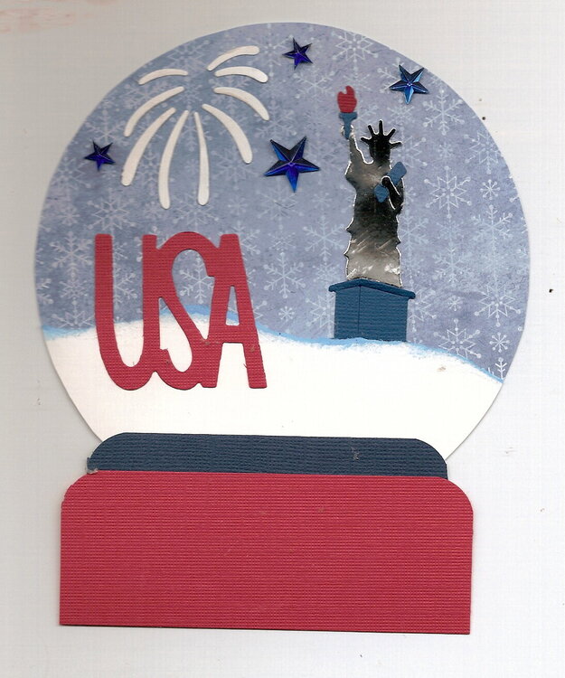 4th of July Snowglobe for summer swap