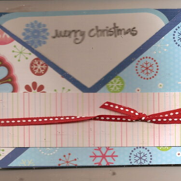 christmas stack criss cross card