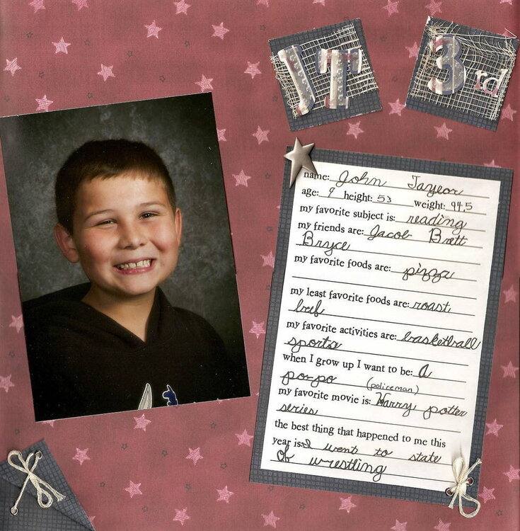 JT&#039;s 3rd Grade--pg 1