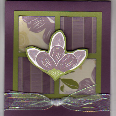 Purple Flower card