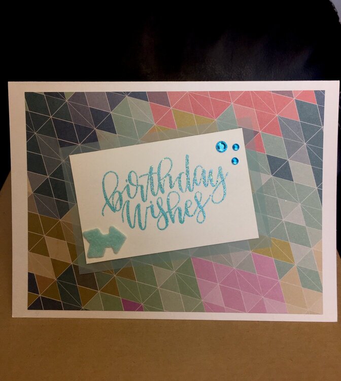 Embossed birthdays wishes