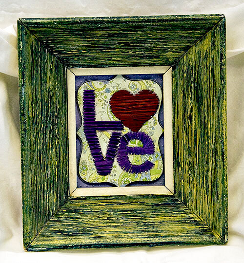 LOVE (Embroidered Framed Wall Art)