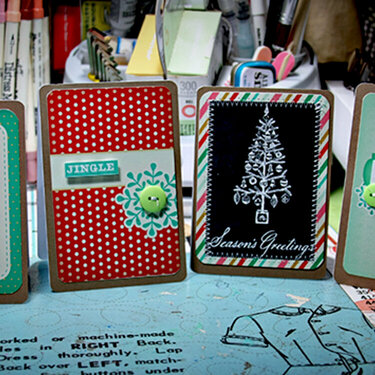 Holiday Cards using NEW Digital Project Life WINTER Theme Pack