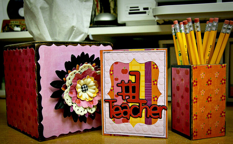 Teacher Appreciation Gift (Desk Ensemble with Card--Hybrid)