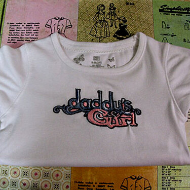 Daddy&#039;s Girl (Embroidered Tshirt using Cricut die cut)