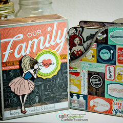Family Recipes Holder Box w/Recipe Cards
