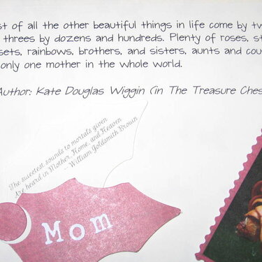 close up of section Mom&#039;s page