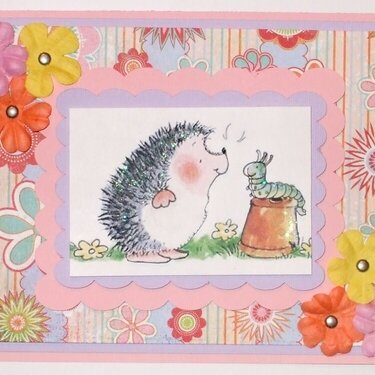 Hedgehog &amp; Caterpillar Card