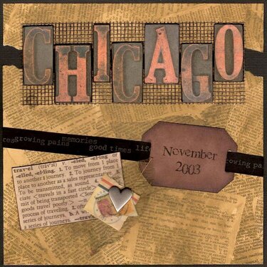 Chicago Vacation Album Title Page