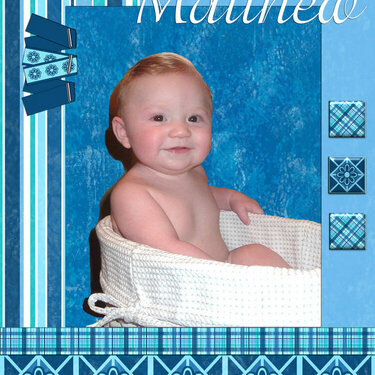 Matthew in a basket