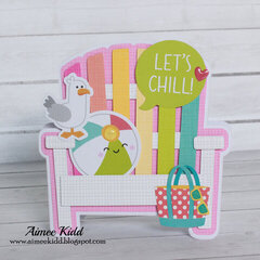 Let's Chill beach chair shaped card