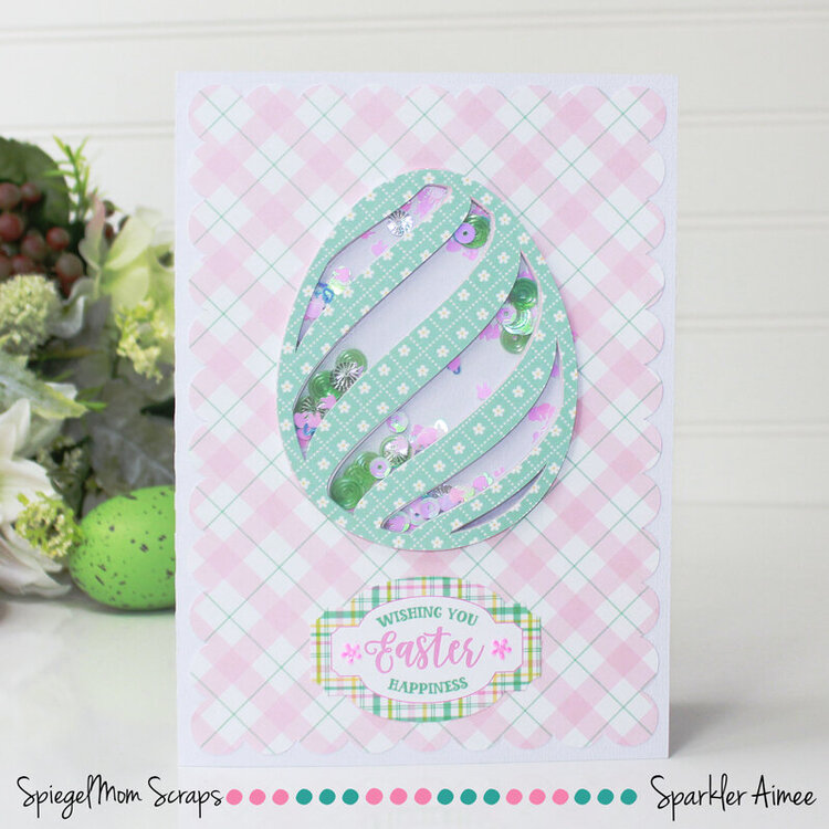 Wishing You Easter Happpiness shaker card