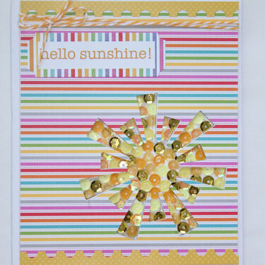 Doodlebug Hello Sunshine card