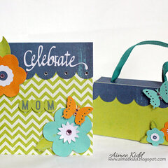 Mother's Day card with matching purse gift box