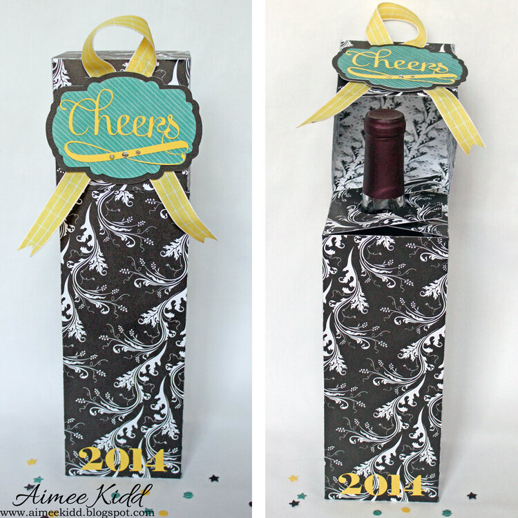 New Year&#039;s Eve wine bottle box *Imaginisce*