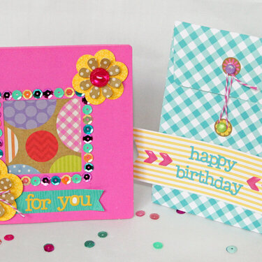 Happy Birthday gift bag and card