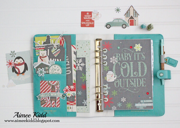 Baby It&#039;s Cold Outside Planner pockets &amp; dashboard