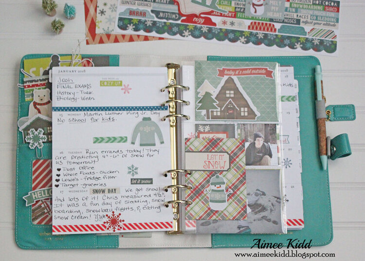 Baby It&#039;s Cold Outside Planner weekly spread