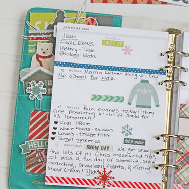 Baby It&#039;s Cold Outside Planner weekly spread