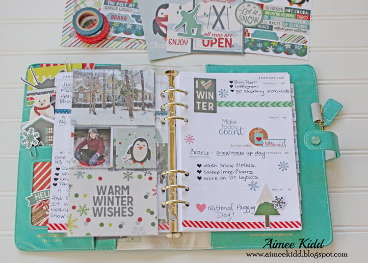 Baby It&#039;s Cold Outside Planner weekly spread