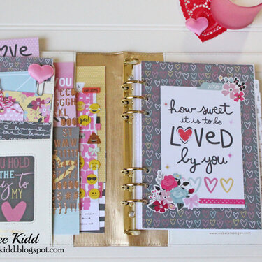 How Sweet...Loved by You Planner pockets &amp; dashboard